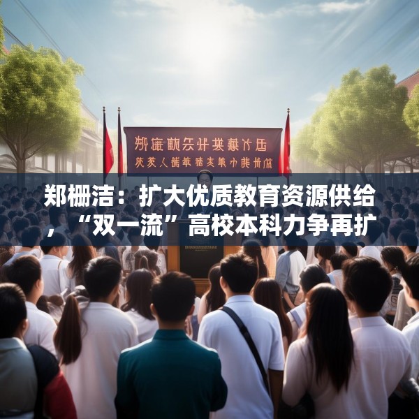 郑栅洁：扩大优质教育资源供给，“双一流”高校本科力争再扩招2万人
