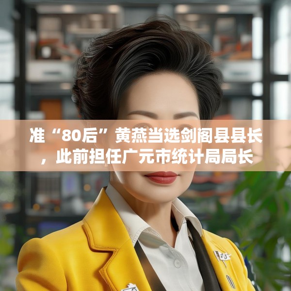 准“80后”黄燕当选剑阁县县长，此前担任广元市统计局局长