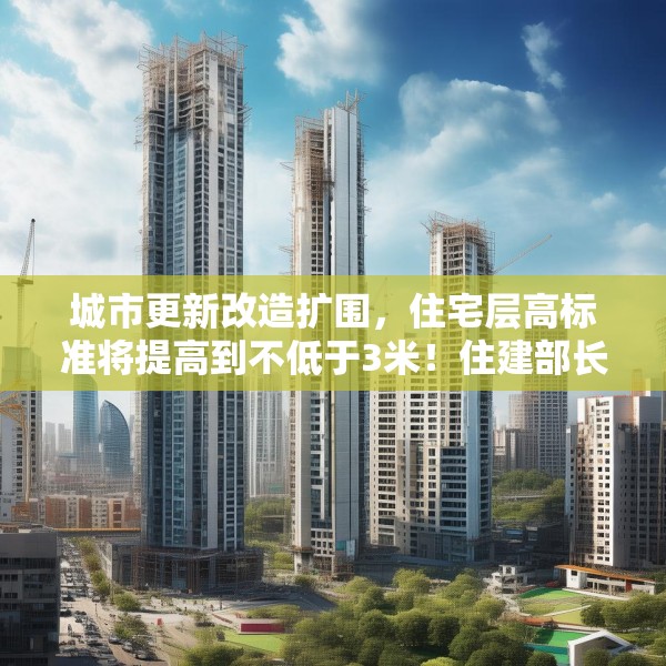 城市更新改造扩围，住宅层高标准将提高到不低于3米！住建部长最新发声释放哪些新信号
