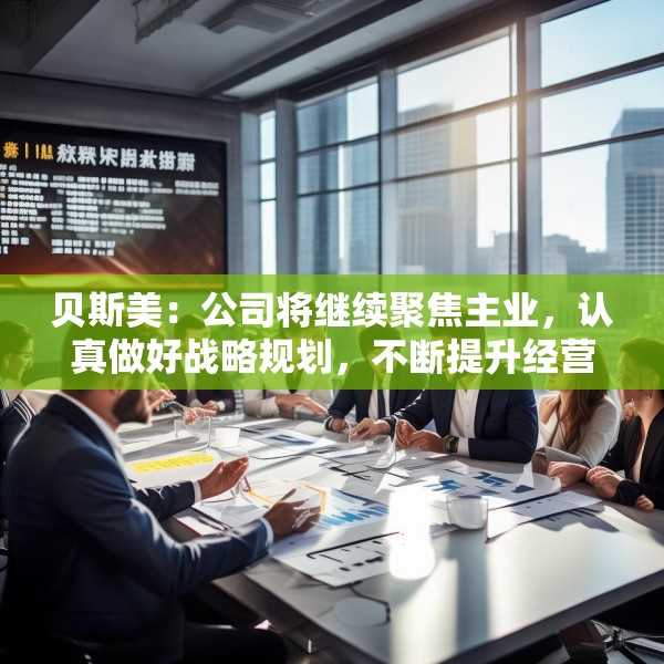贝斯美：公司将继续聚焦主业，认真做好战略规划，不断提升经营管理水平