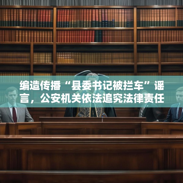 编造传播“县委书记被拦车”谣言，公安机关依法追究法律责任