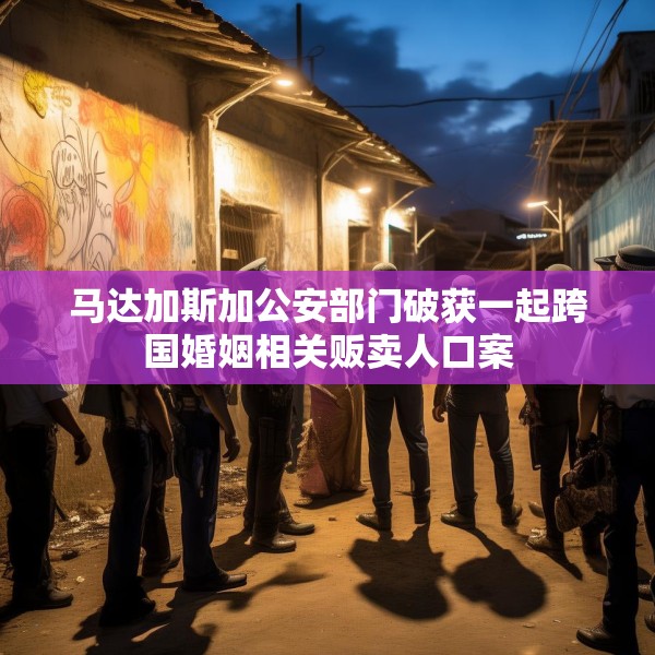 马达加斯加公安部门破获一起跨国婚姻相关贩卖人口案