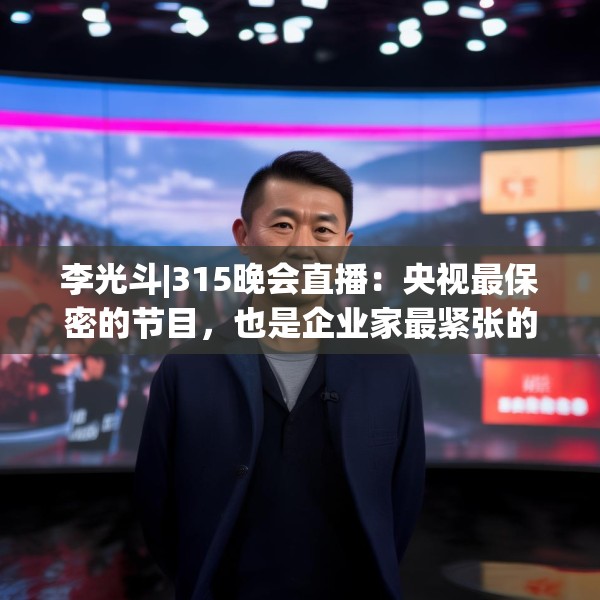 李光斗|315晚会直播：央视最保密的节目，也是企业家最紧张的日子