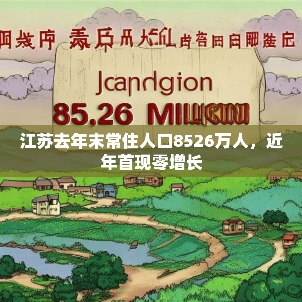 江苏去年末常住人口8526万人，近年首现零增长