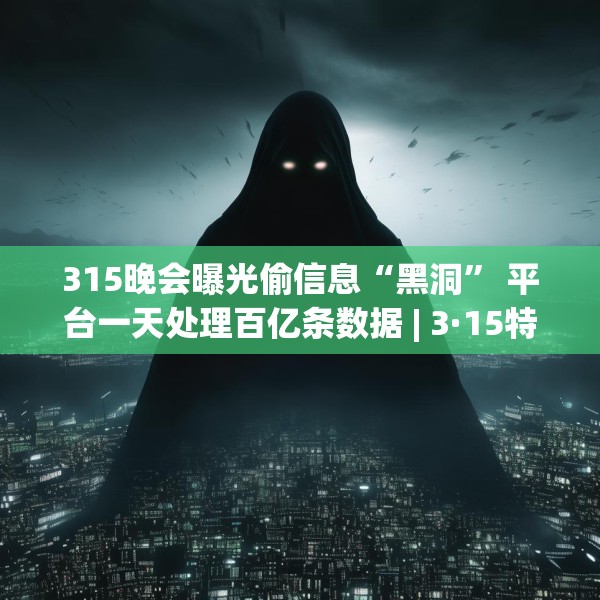 315晚会曝光偷信息“黑洞” 平台一天处理百亿条数据 | 3·15特别报道