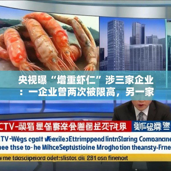 央视曝“增重虾仁”涉三家企业：一企业曾两次被限高，另一家也曾被罚