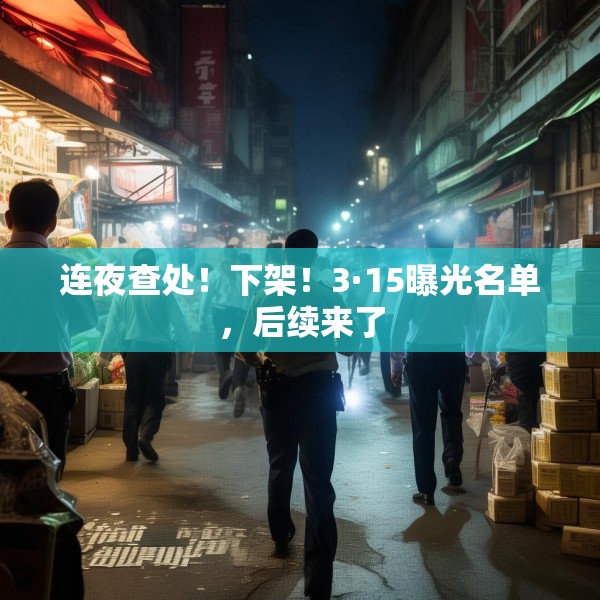 连夜查处！下架！3·15曝光名单，后续来了