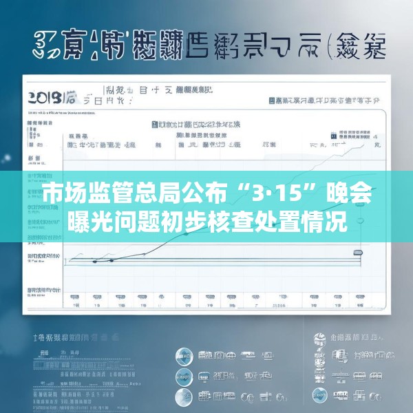 市场监管总局公布“3·15”晚会曝光问题初步核查处置情况