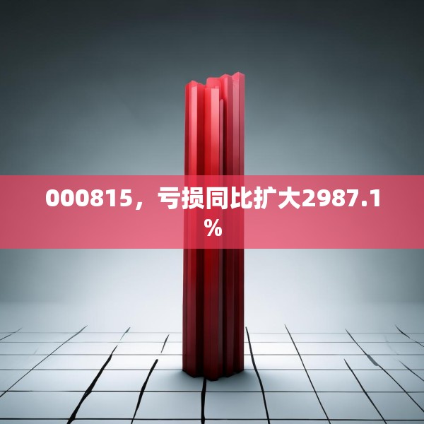 000815，亏损同比扩大2987.1%