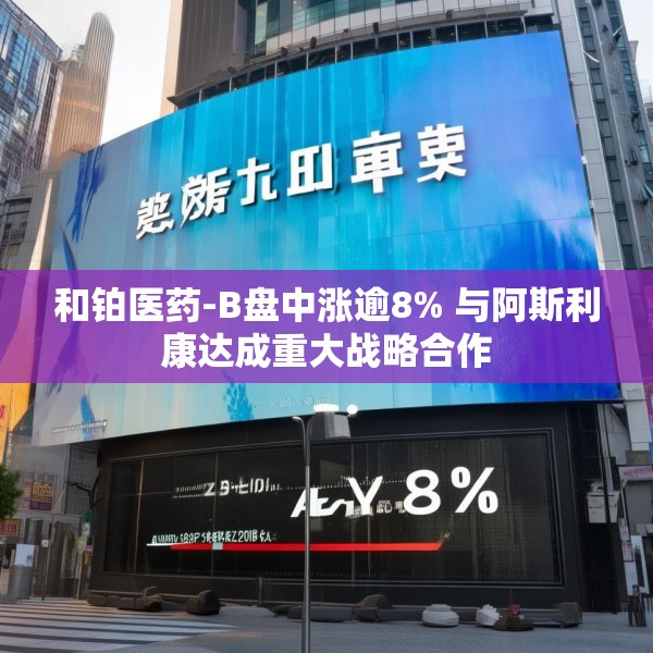 和铂医药-B盘中涨逾8% 与阿斯利康达成重大战略合作