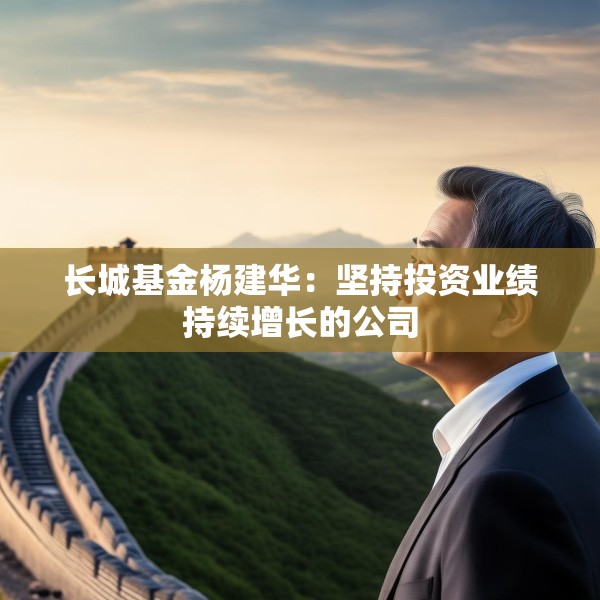 长城基金杨建华：坚持投资业绩持续增长的公司
