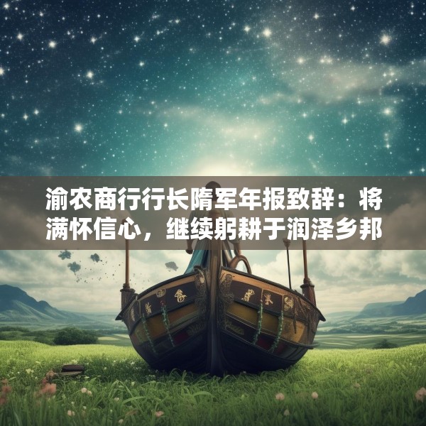 渝农商行行长隋军年报致辞：将满怀信心，继续躬耕于润泽乡邦的桑梓沃土，投身于数字农商行的星辰大海