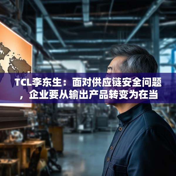 TCL李东生：面对供应链安全问题，企业要从输出产品转变为在当地建立产业和供应链体系