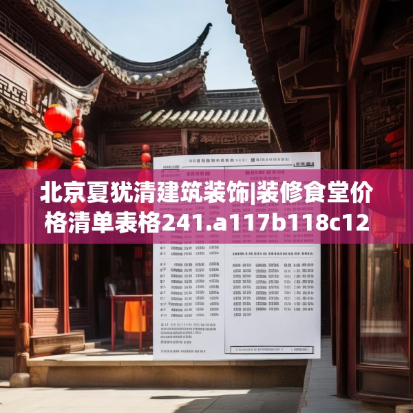 北京夏犹清建筑装饰|装修食堂价格清单表格241.a117b118c121fgy.128fdsfds
