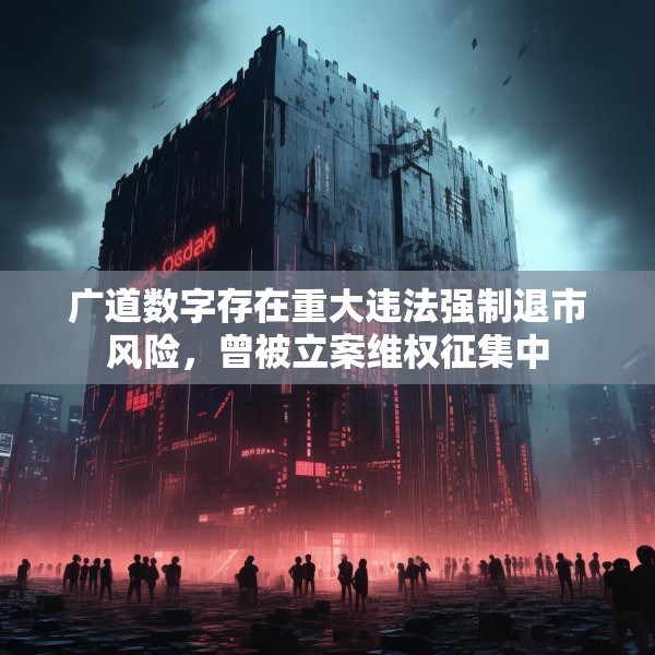广道数字存在重大违法强制退市风险，曾被立案维权征集中