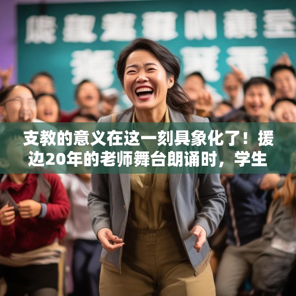 支教的意义在这一刻具象化了！援边20年的老师舞台朗诵时，学生突然出现给了个大大的拥抱
