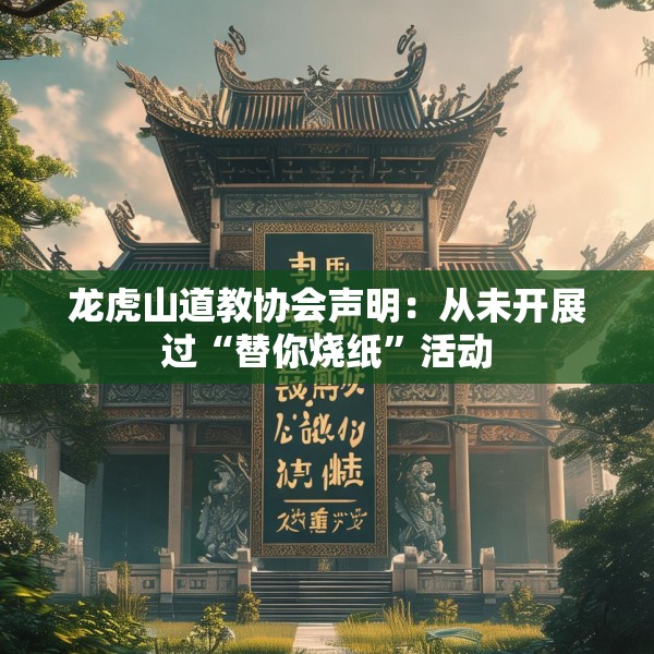 龙虎山道教协会声明：从未开展过“替你烧纸”活动
