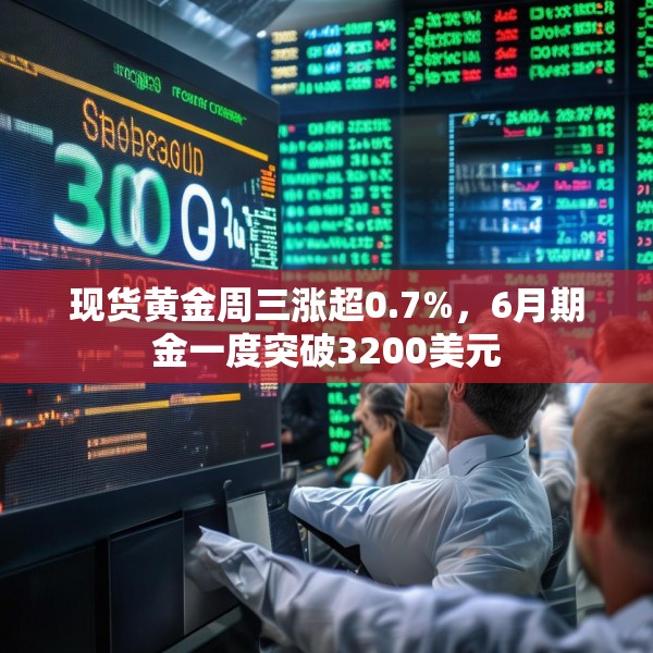 现货黄金周三涨超0.7%，6月期金一度突破3200美元