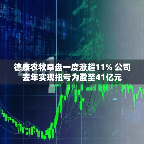 德康农牧早盘一度涨超11% 公司去年实现扭亏为盈至41亿元
