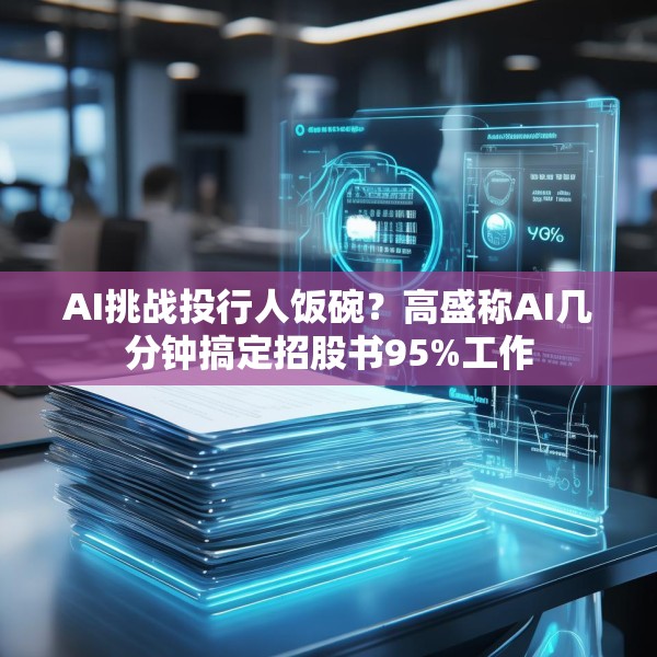 AI挑战投行人饭碗？高盛称AI几分钟搞定招股书95%工作