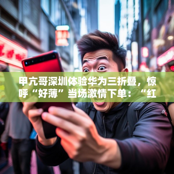 甲亢哥深圳体验华为三折叠，惊呼“好薄”当场激情下单：“红的黑的我都要！”