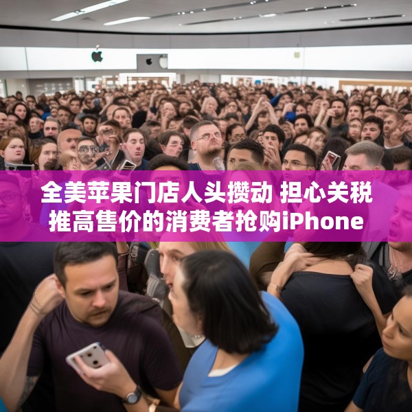 全美苹果门店人头攒动 担心关税推高售价的消费者抢购iPhone