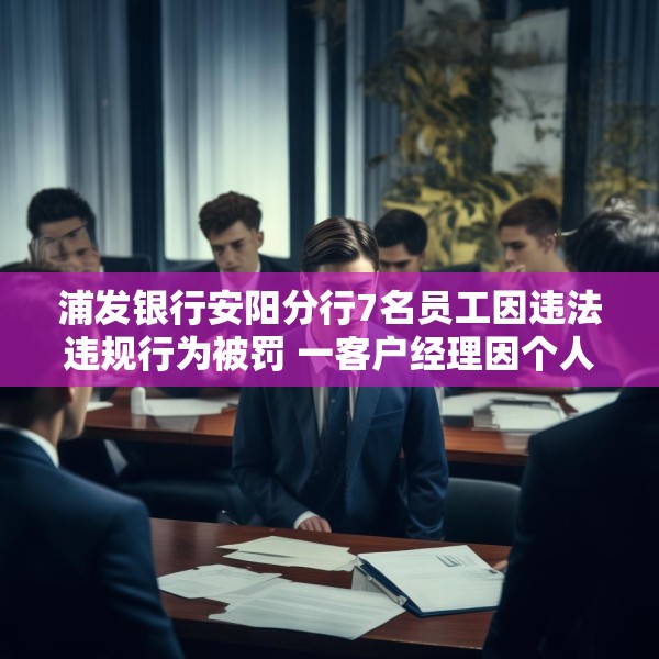 浦发银行安阳分行7名员工因违法违规行为被罚 一客户经理因个人消费贷款管理不到位被禁业5年