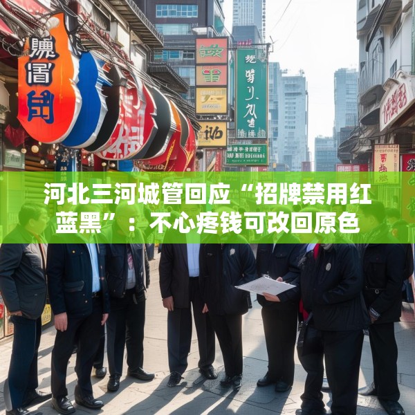 河北三河城管回应“招牌禁用红蓝黑”：不心疼钱可改回原色