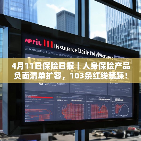 4月11日保险日报丨人身保险产品负面清单扩容，103条红线禁踩！透视险企首季12笔举牌，锚定高股息赛道