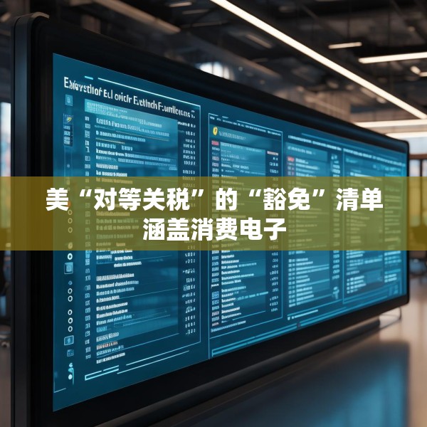 美“对等关税”的“豁免”清单涵盖消费电子