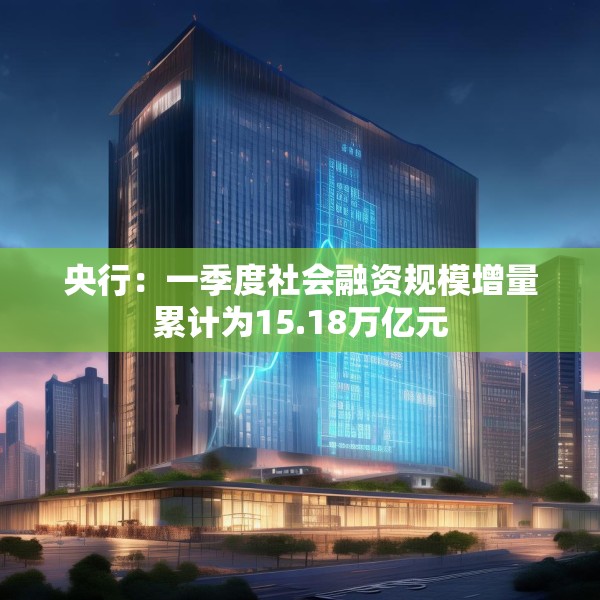 央行：一季度社会融资规模增量累计为15.18万亿元