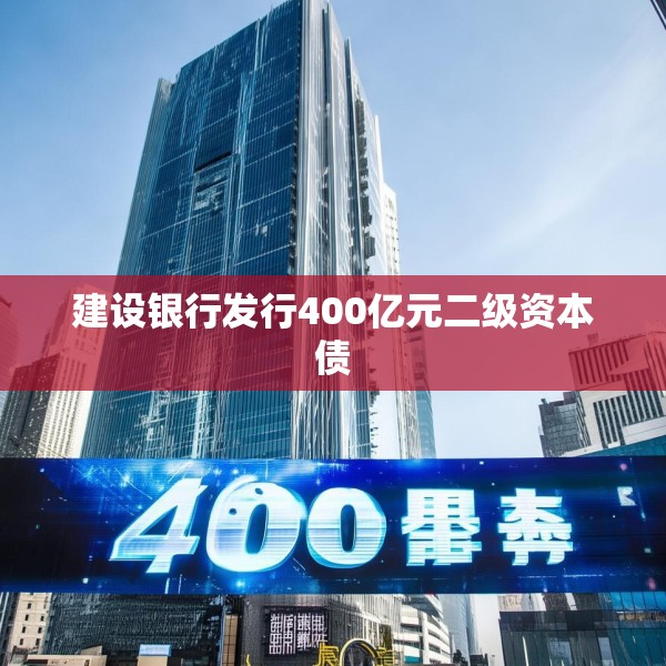 建设银行发行400亿元二级资本债