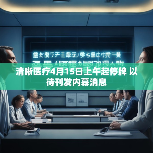 清晰医疗4月15日上午起停牌 以待刊发内幕消息