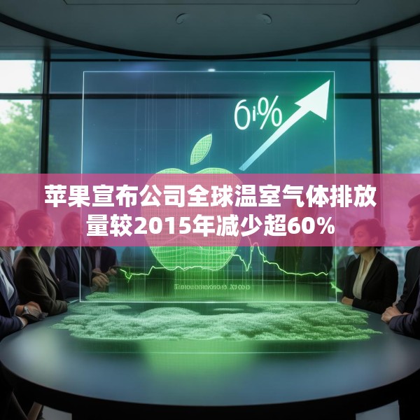 苹果宣布公司全球温室气体排放量较2015年减少超60%