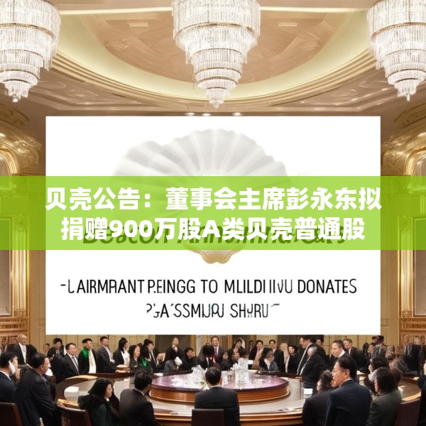 贝壳公告：董事会主席彭永东拟捐赠900万股A类贝壳普通股