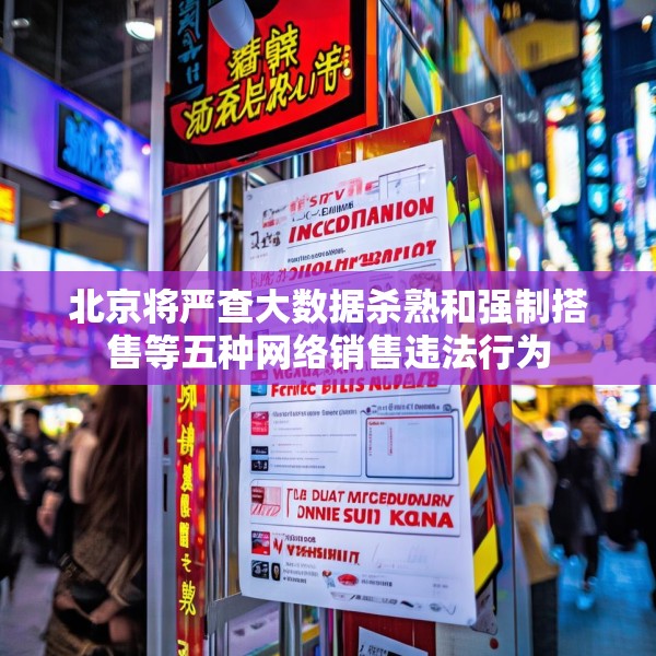 北京将严查大数据杀熟和强制搭售等五种网络销售违法行为