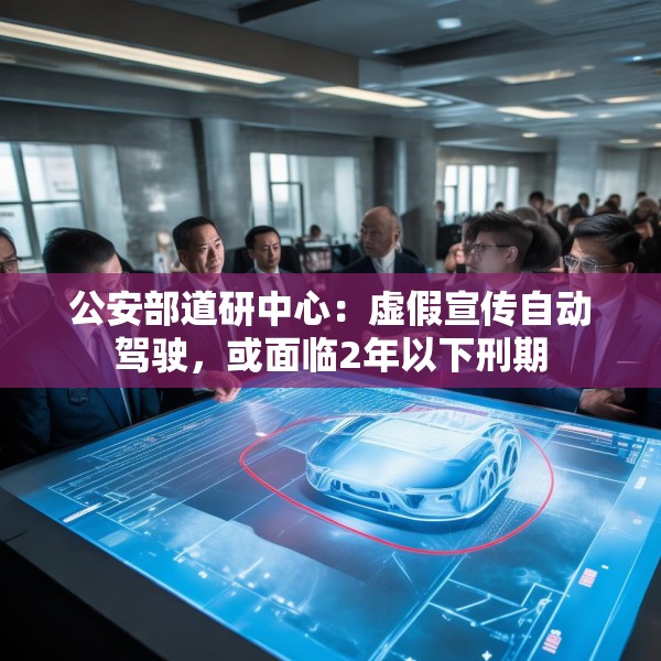 公安部道研中心：虚假宣传自动驾驶，或面临2年以下刑期