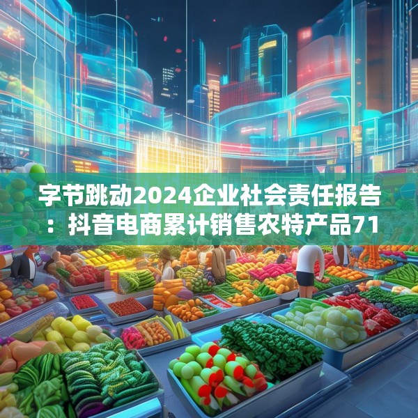 字节跳动2024企业社会责任报告：抖音电商累计销售农特产品71亿单