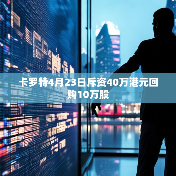 卡罗特4月23日斥资40万港元回购10万股