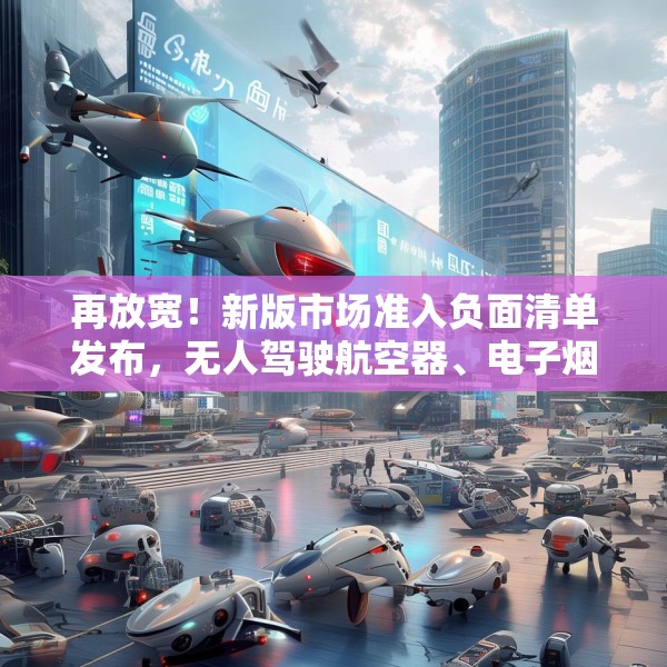 再放宽！新版市场准入负面清单发布，无人驾驶航空器、电子烟等新业态被纳入