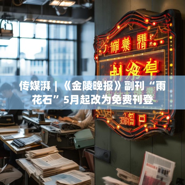 传媒湃︱《金陵晚报》副刊“雨花石”5月起改为免费刊登