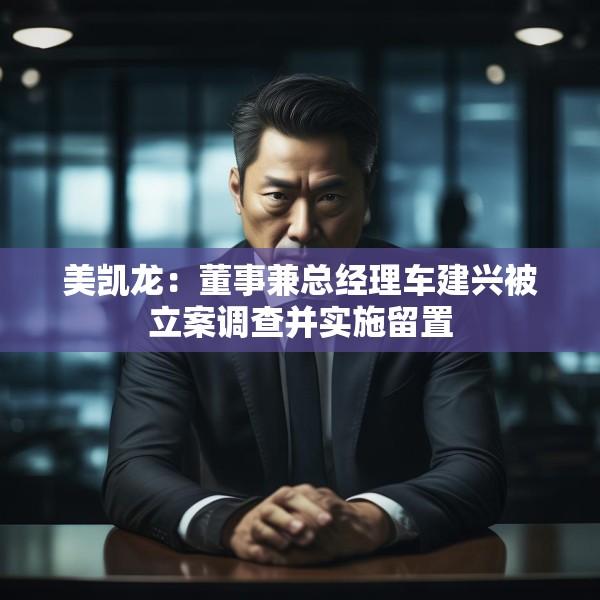 美凯龙：董事兼总经理车建兴被立案调查并实施留置