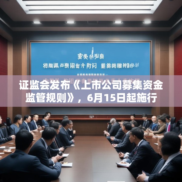 证监会发布《上市公司募集资金监管规则》，6月15日起施行