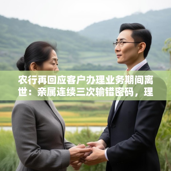 农行再回应客户办理业务期间离世：亲属连续三次输错密码，理解亲属悲痛，将协助做好善后