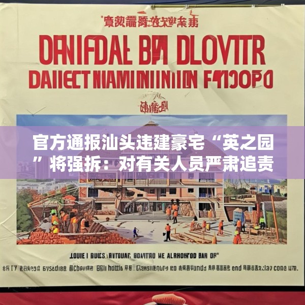官方通报汕头违建豪宅“英之园”将强拆：对有关人员严肃追责问责