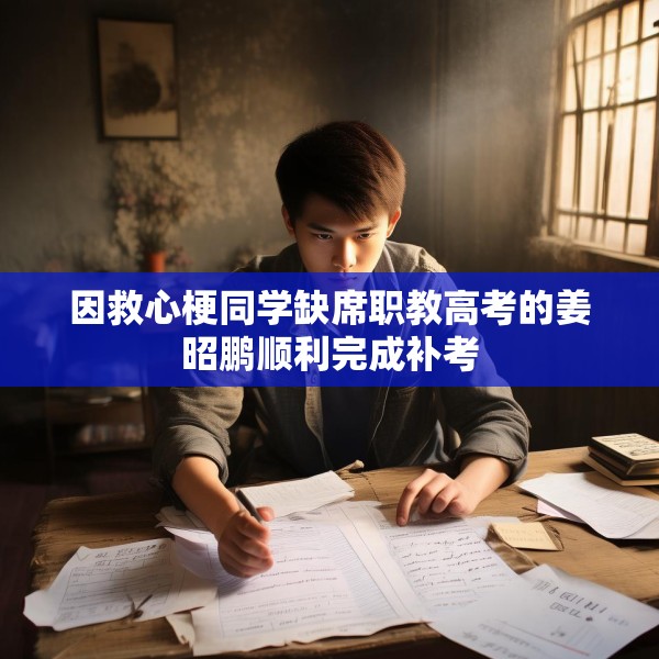 因救心梗同学缺席职教高考的姜昭鹏顺利完成补考