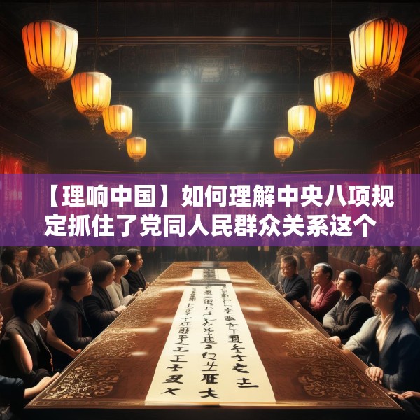 【理响中国】如何理解中央八项规定抓住了党同人民群众关系这个作风建设的核心
