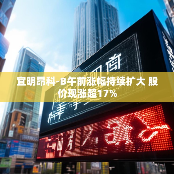 宜明昂科-B午前涨幅持续扩大 股价现涨超17%