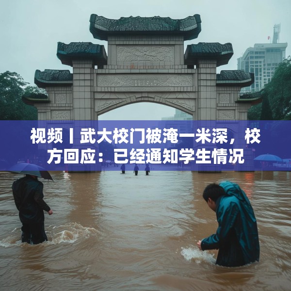 视频丨武大校门被淹一米深，校方回应：已经通知学生情况