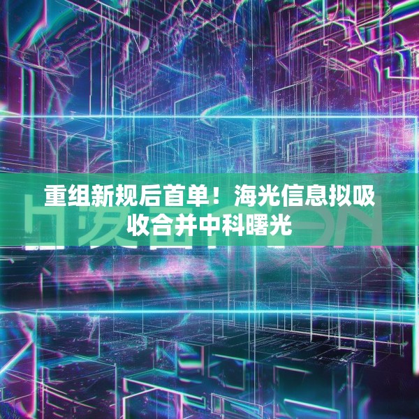 重组新规后首单！海光信息拟吸收合并中科曙光